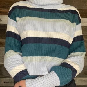 Striped Sweater Crop Top